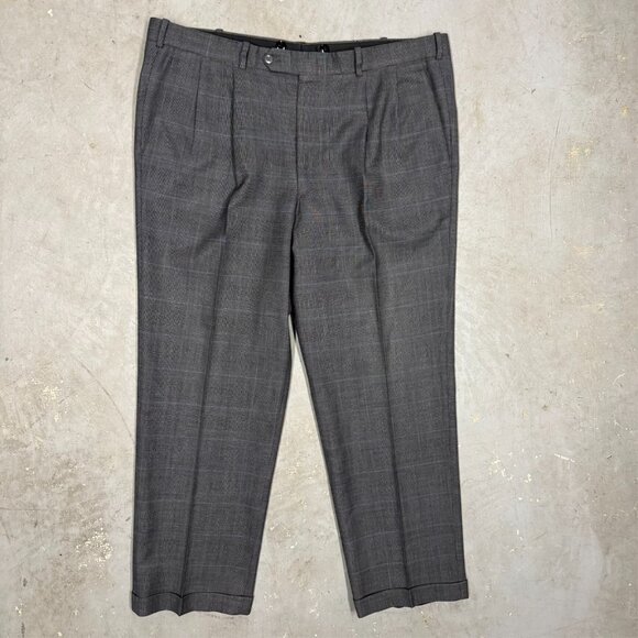 Bulloch Tailors Bespoke Suit 2pc Prince of Wales Check Grey Wool 46R 40x27 - Picture 9 of 11